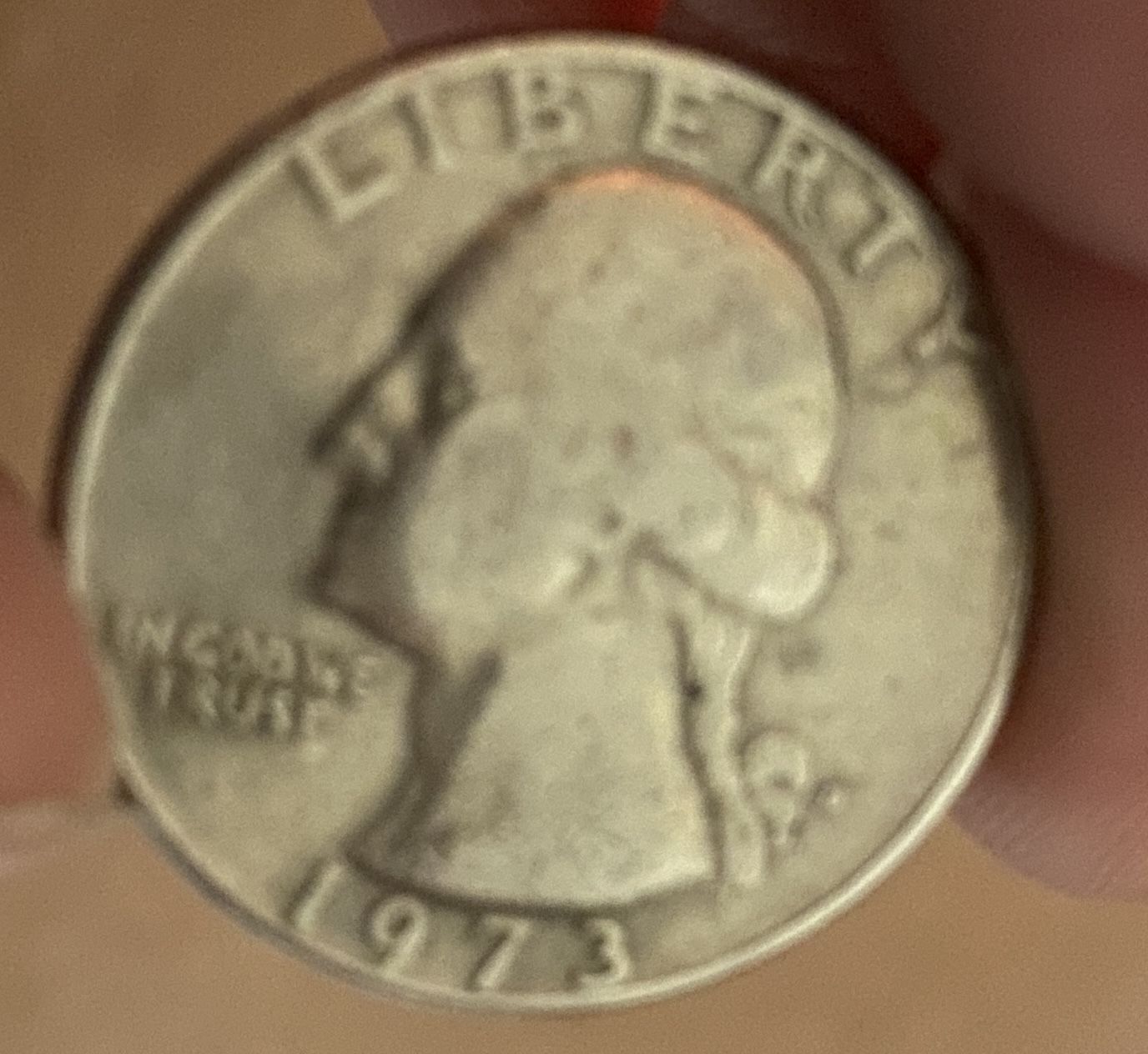1973 Quarter D -filled. Errors On Both Front And Back. DD On Back!!