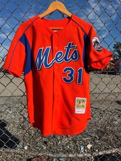 Mike Piazza 2004 Mitchell & Ness Men's NY Mets MLB Button Front BP Stitched Jersey Size Medium