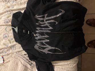 Revenge XXXtentacion Hand print bejeweled Zip up hoodie
