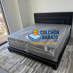 NEW BED FRAME KING SIZE WITH MATTRESS ABD BOX SPRING