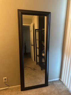 Black frame full length mirror