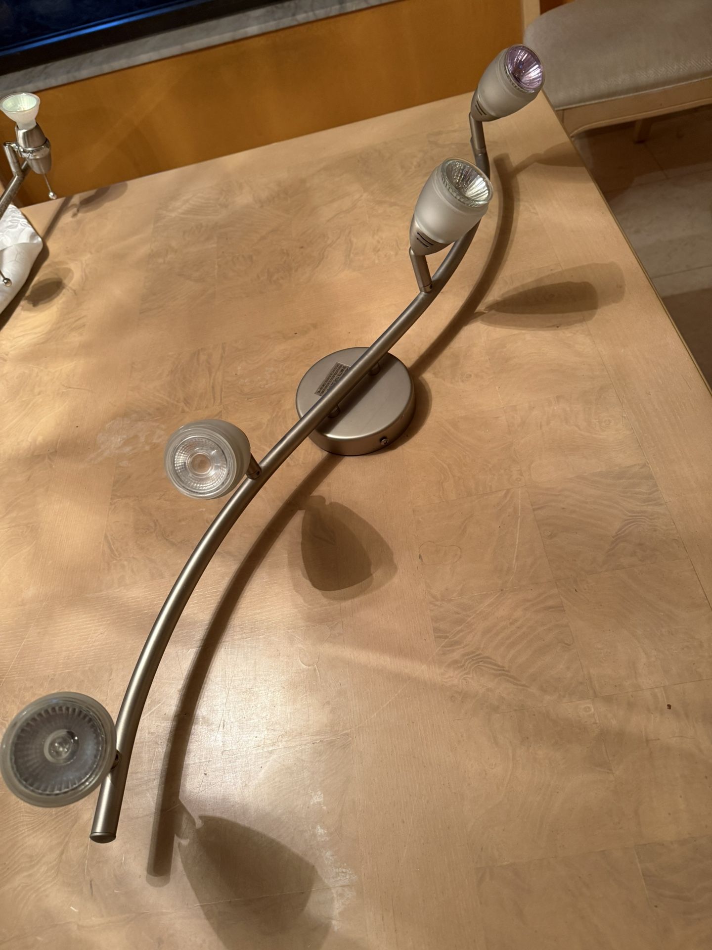 4-Light Vanity Bar~ Brushed Nickel Light Fixture~Bulbs Included-32"