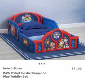 Paw patrol/ Toddler bed frame/ kids/ toys/ furniture/ bed/ New