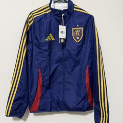 Adidas Real Salt Lake Soccer Men's Size S NWT REVERSIBLE Anthem Jacket JE5628
