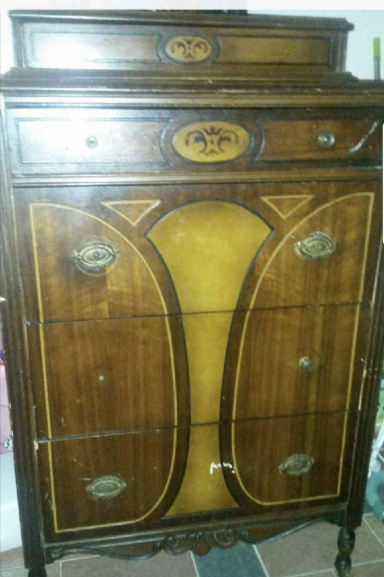 Beautiful Solid Cherry And Mahogany Chest