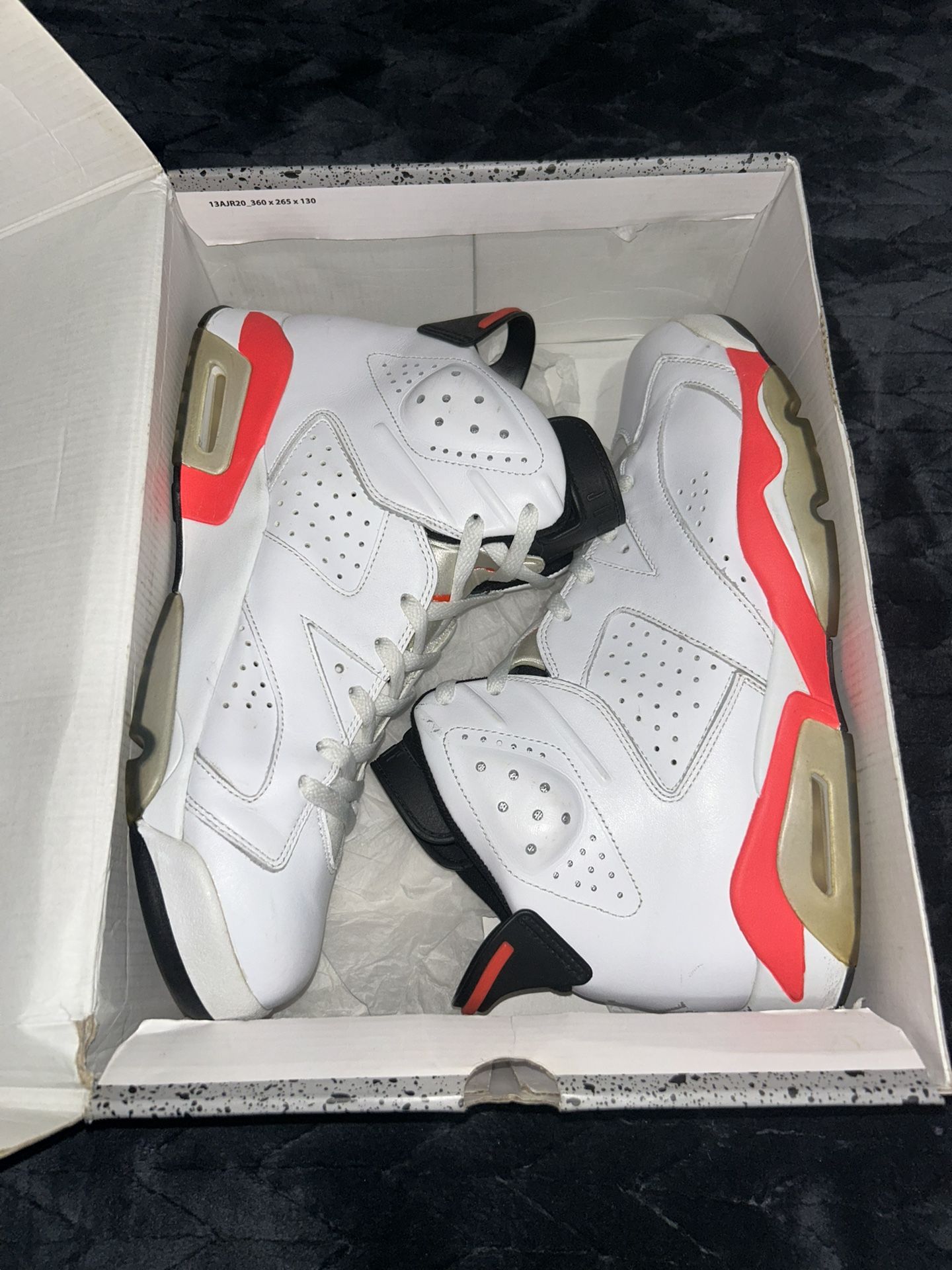 Jordan 6 White Infrared Size 12
