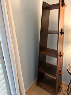 Leaning Wood Tower Shelf