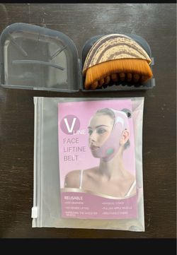 Face lifting mask and lymphatic contour brush