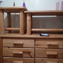 Log Cabin Dresser And Coffee Table And End Tables 