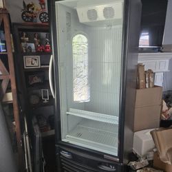 1 Glass Door Refrigerator Minus Forty 22-USGR-F2 On Wheels NSF Cooler Reach In Display