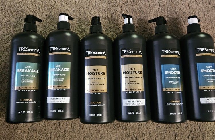 Three Sets Of Tresemme Shampoo And Conditioner