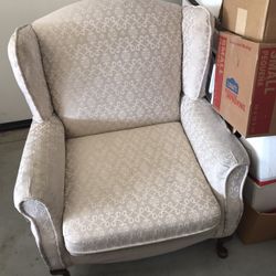 White Cushion Living Room Chair