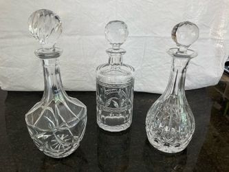 Set of 3 Crystal Decanters