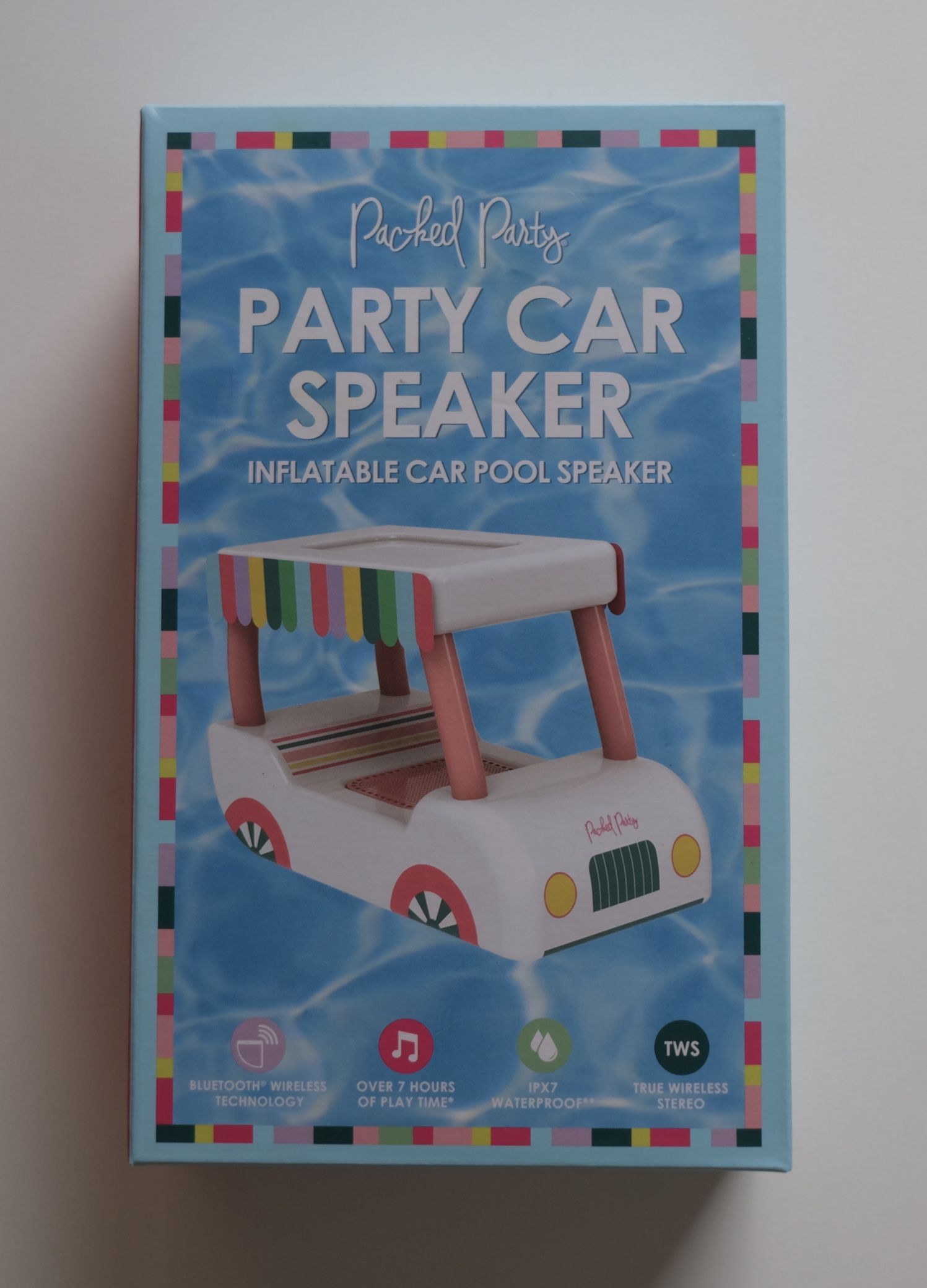Packed Party Inflatable "Party Car" IPX7 Waterproof Floating Wireless Bluetooth Speaker for Backyard, Pool, Beach, Lake