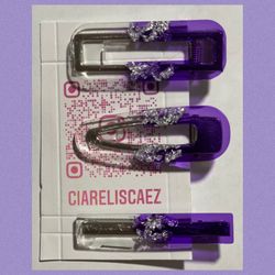 Hand Made Resin Hair Clips 