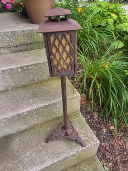 Vintage cast iron lamp