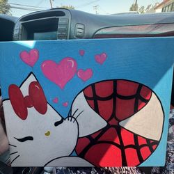 Hello Kitty And Spider-Man Frame 
