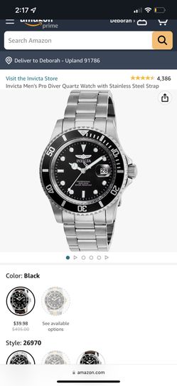 Invicta Mens Pro Diver Quartz Watch