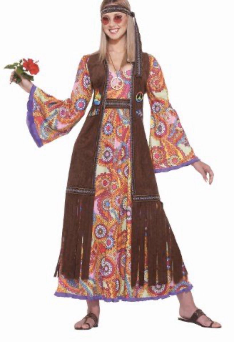 Hippie M-L long dress adult