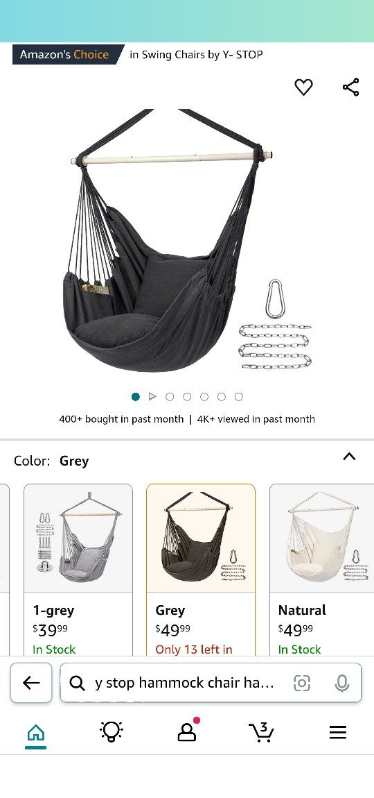 Y Stop Hammock Hanging Chair