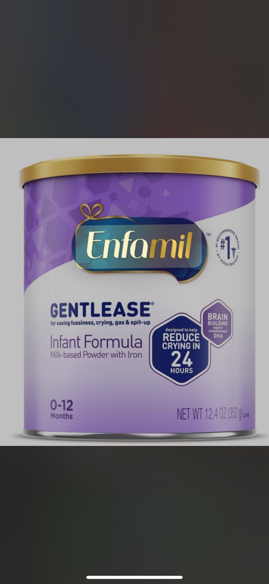 4 cans gentlease Enfamil Powder Formula 
