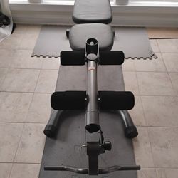 Gold Gym Weight Bench With Preacher Curl And Leg Press Extension 