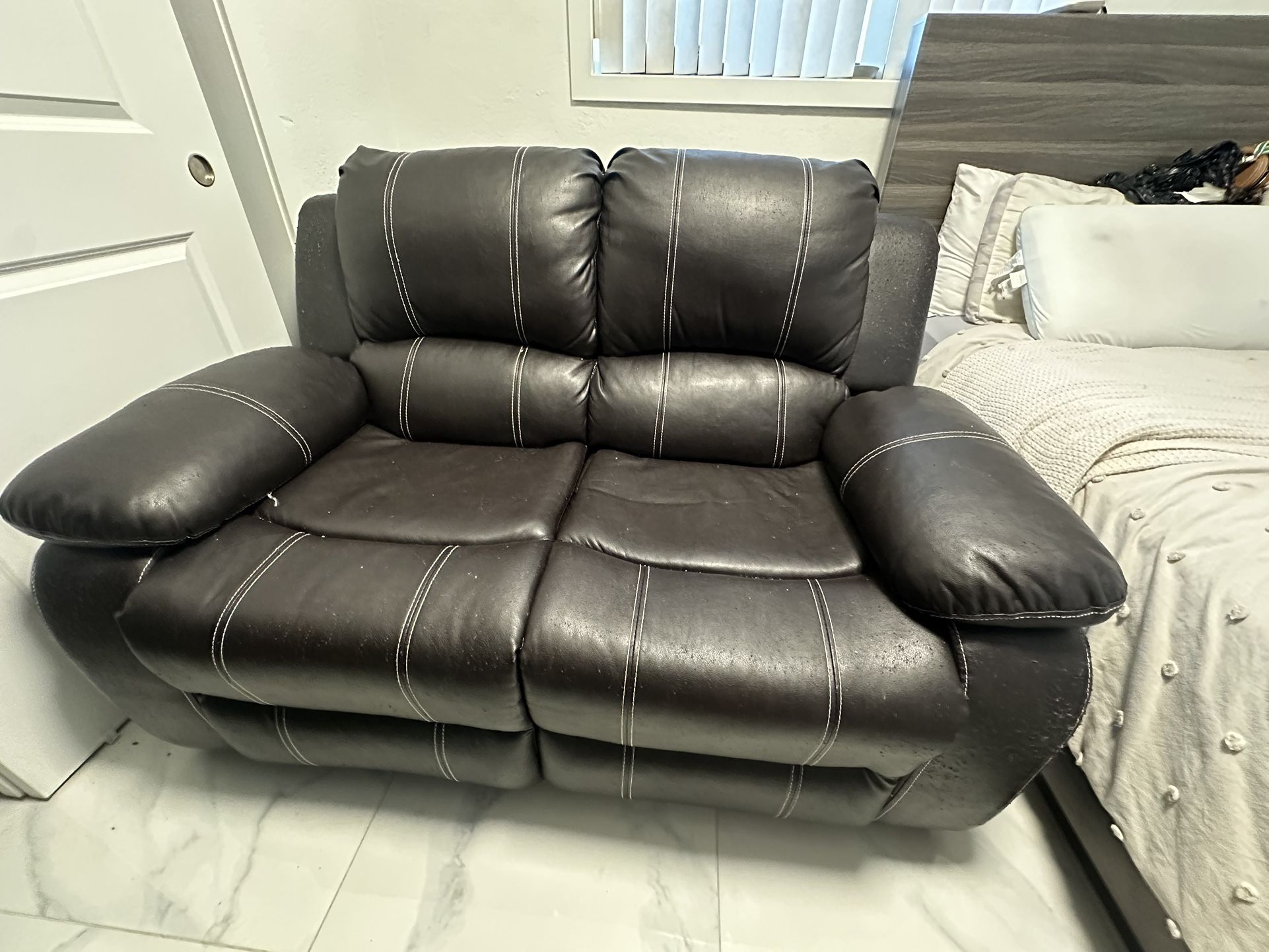 Brown Recliner 2 Seater
