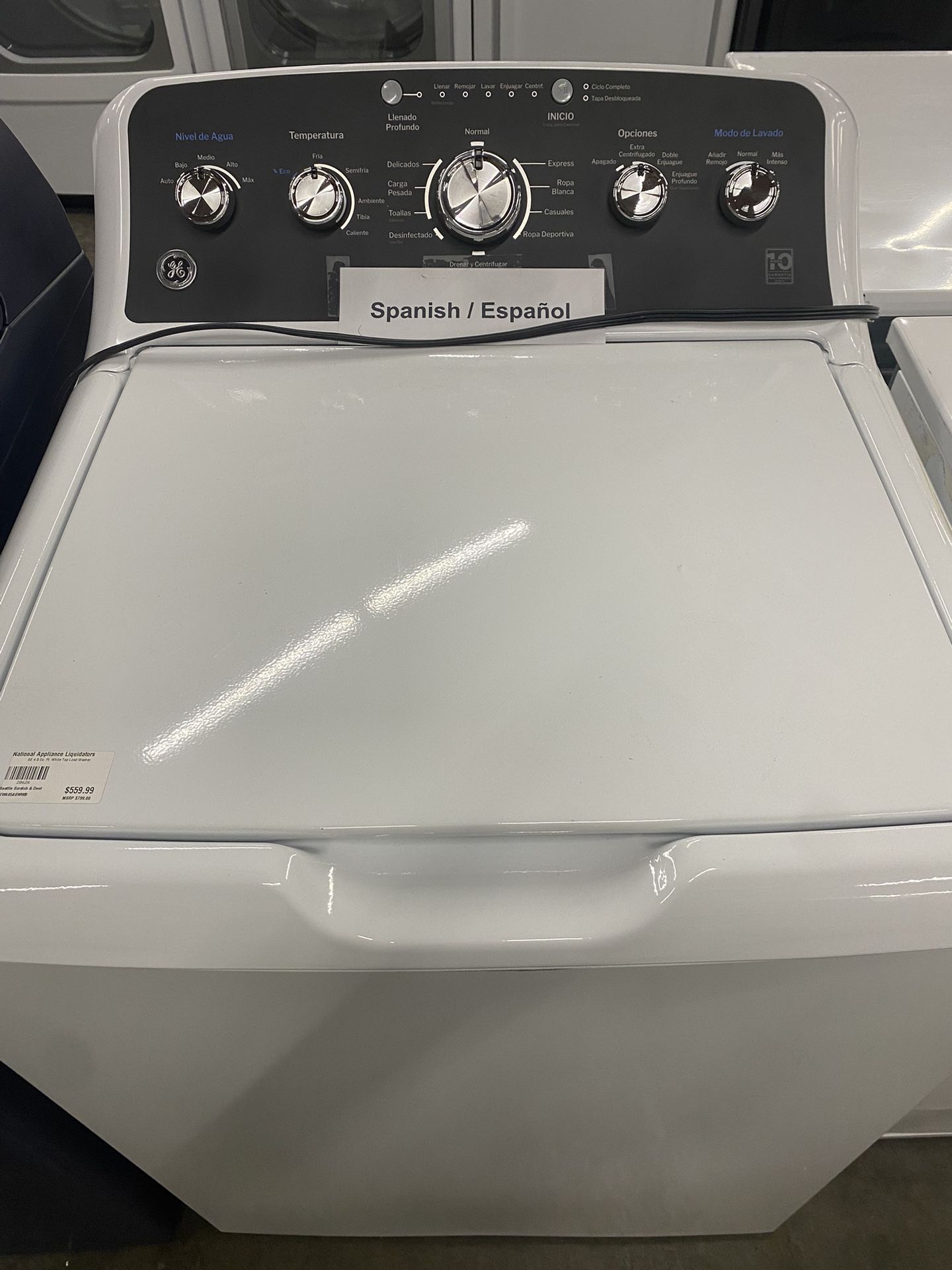 ETW485ASWWB 27 Inch Top Load Washer with 4.5 cu. ft