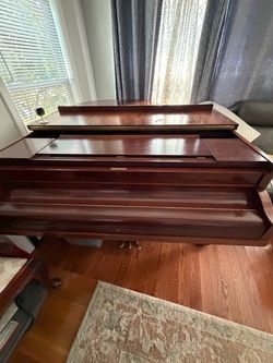 Mahogany wood grand piano