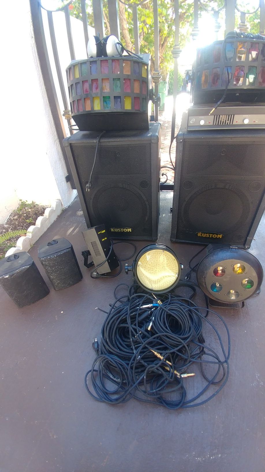 Dj equipment lights amp speakers cables and more..