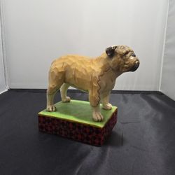 Jim Shore Heartwood Creek - Chesty the Bulldog Figurine (2007, Pre-Owned) (UA)