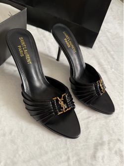 Black & Gold YSL Women’s Heels Size 37