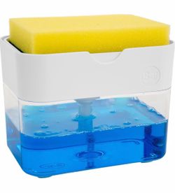 FREE! Dish Soap Dispenser and Sponge Holder, Matte White
