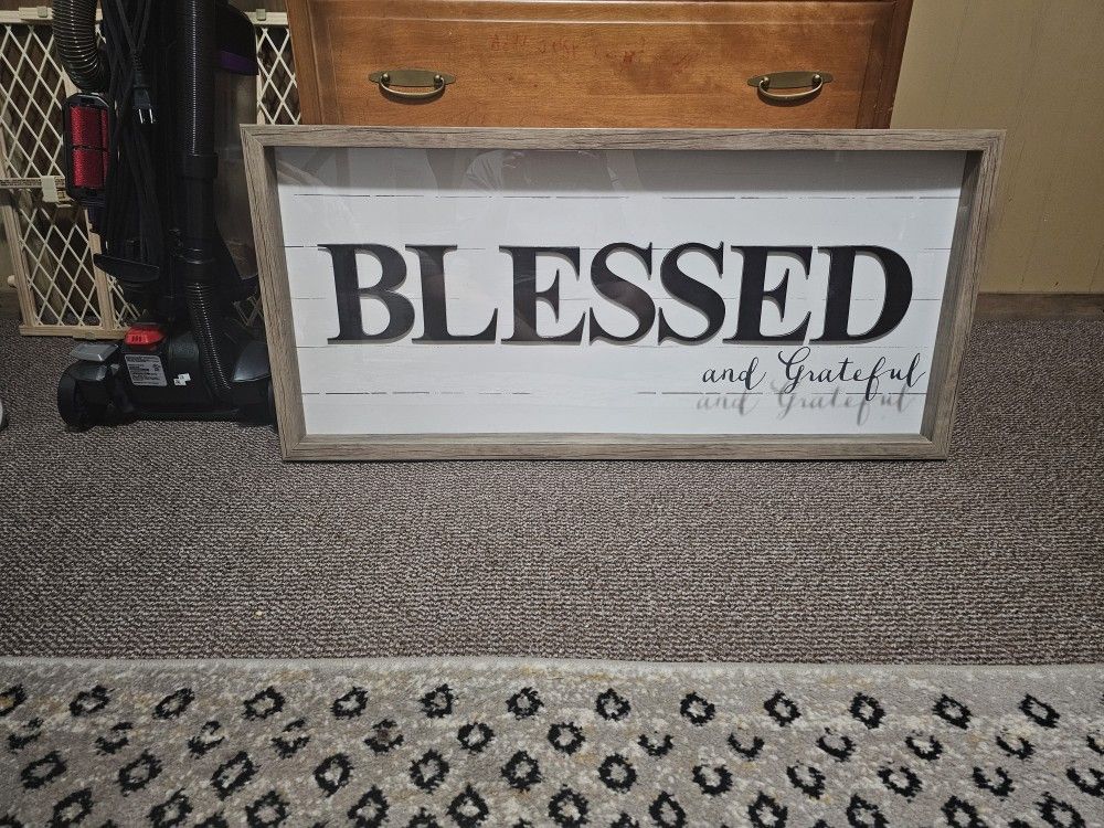 Big Blessed Shadow Box Sign