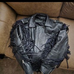 Leather Fringe Jacket