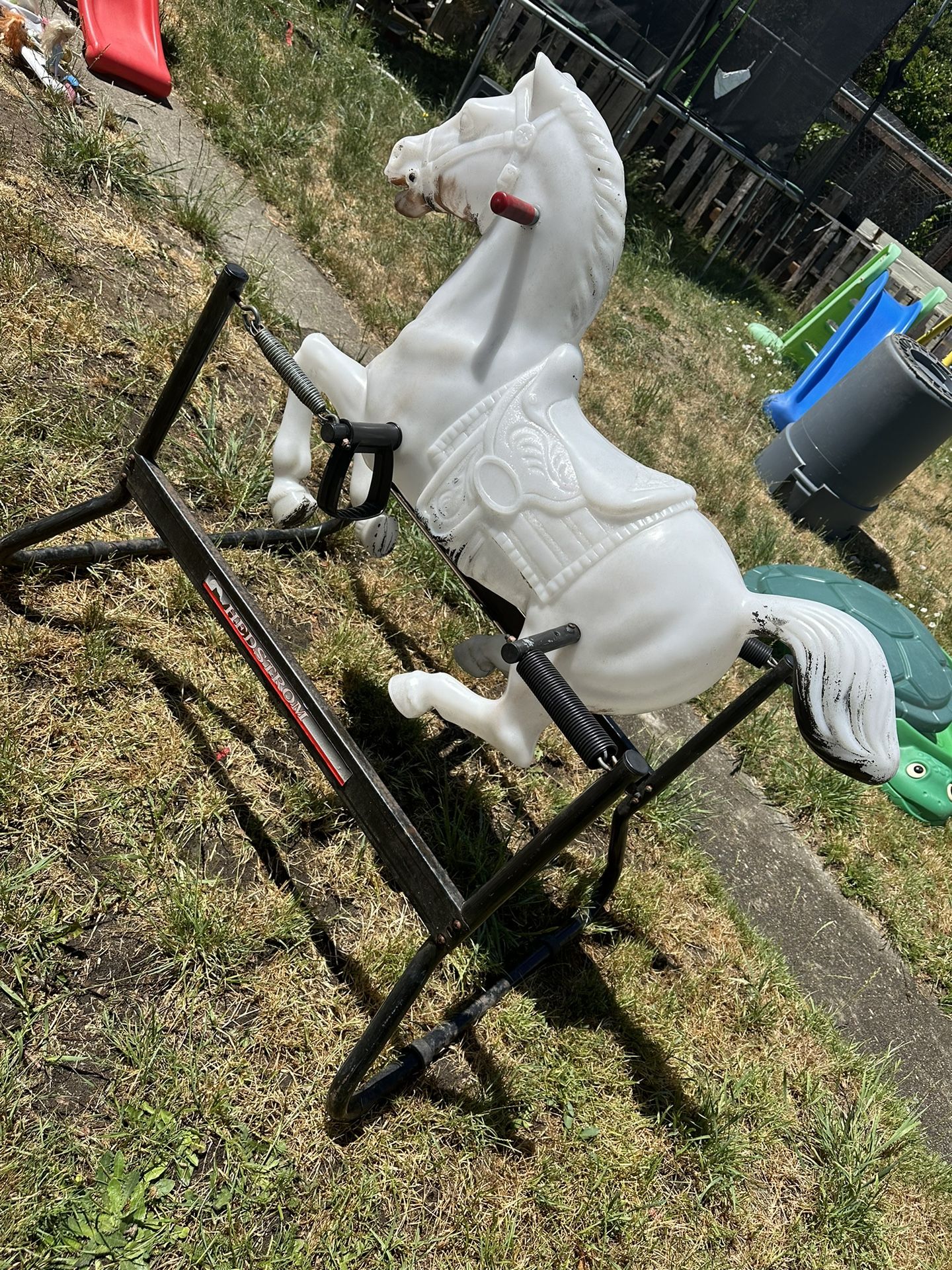 Hedstrom Vtg Childs Ride Bouncy Horse Rocking Spring 1960's Toy