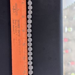 10k White Gold Diamond Bracelet 