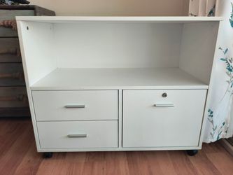White 3 Drawer File Cabinet