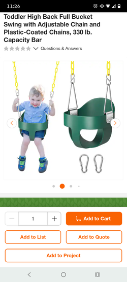 Two brand new kids swings change included