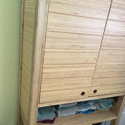 Bamboo Behind The Toilet Shelf 