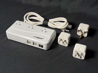 Bestek Universal Travel Adapter 100-220V to 110V Voltage Converter 250W with 6A 4-Port USB Charging