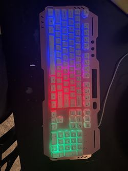 Pink RGB light Up Keyboard