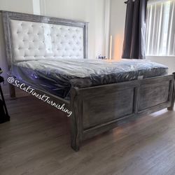 Queen Bed With Mattress 