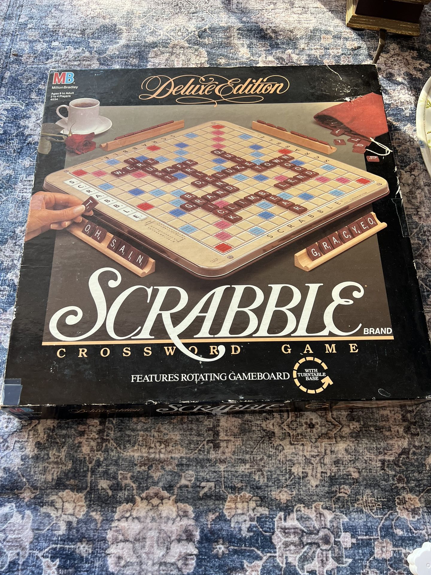 Vintage 1989 Deluxe Scrabble Board 