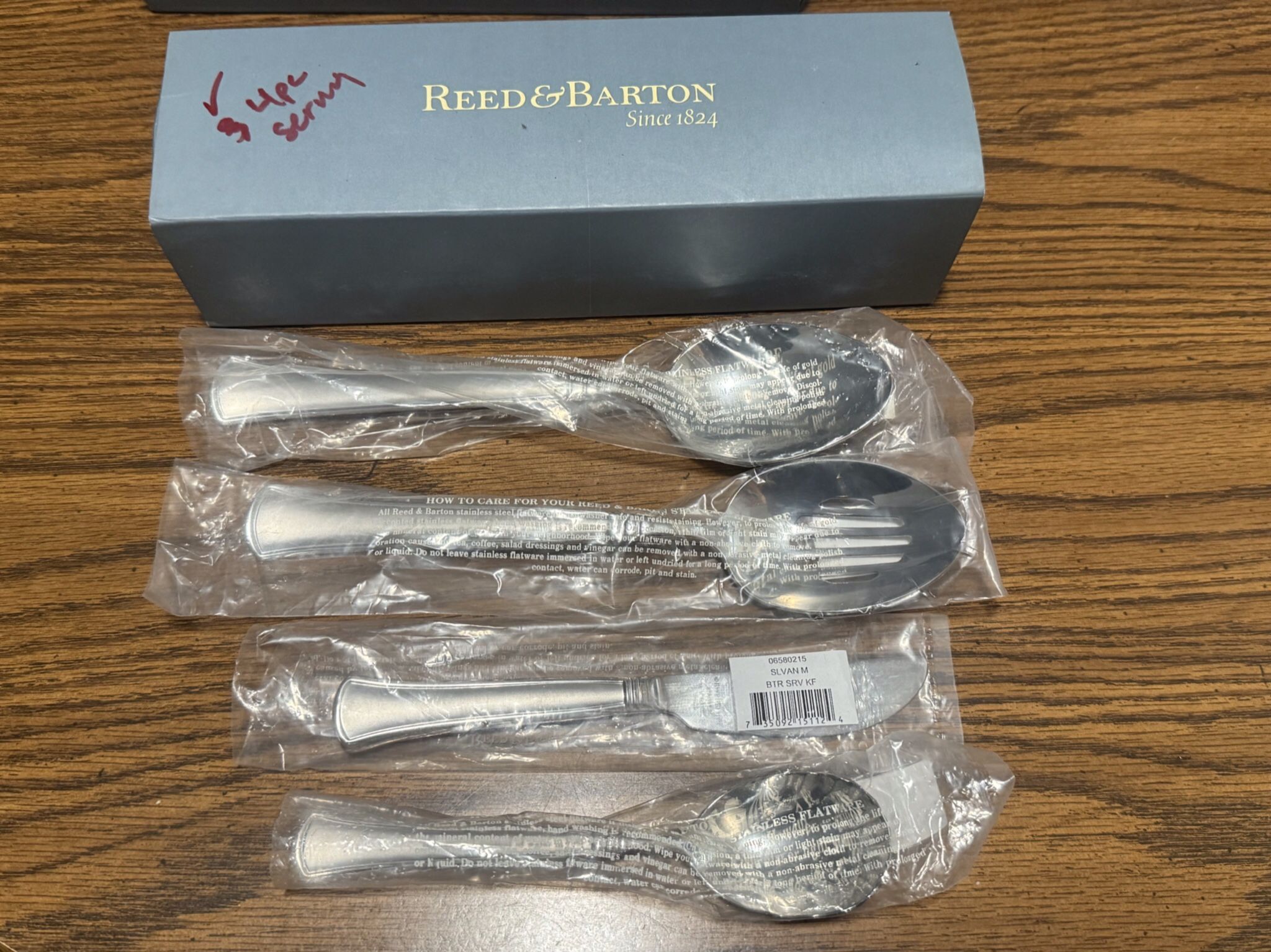 Reed and Barton Slyvan Stainless Steel 5 Piece 