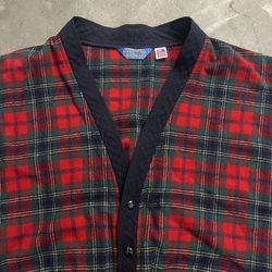 Vintage 90’s Pendelton 🇺🇸 Plaid Wool Cardigan Sweater L