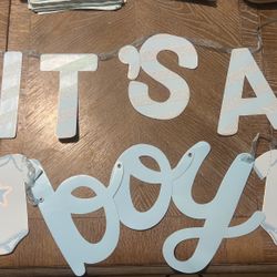 It’s A Boy Banner And Decorations 