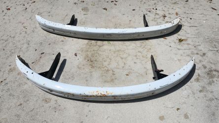 VW Beetle Bumpers - Vintage Painted White