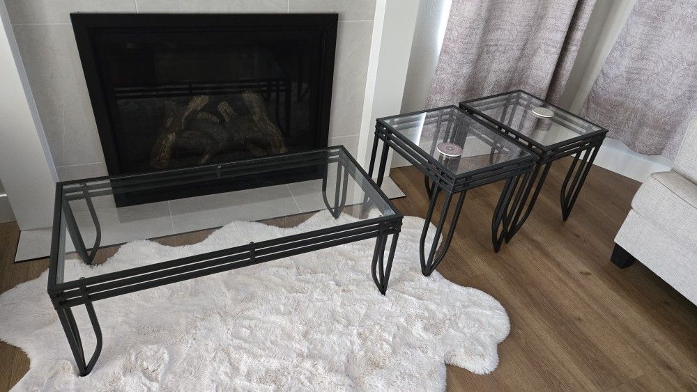 Living room set - coffee table and two end tables