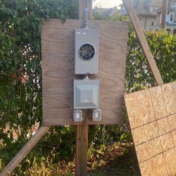 Temporary electric box set up